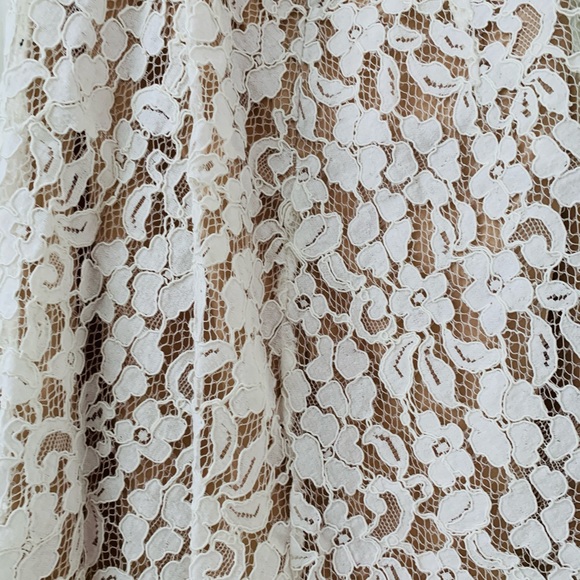 Dreamt of You White Lace High-Low Midi Dress - Picture 8 of 9